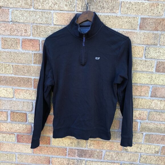 Vineyard Vines 1/4 Zip Jacket XS Black - Picture 2 of 3